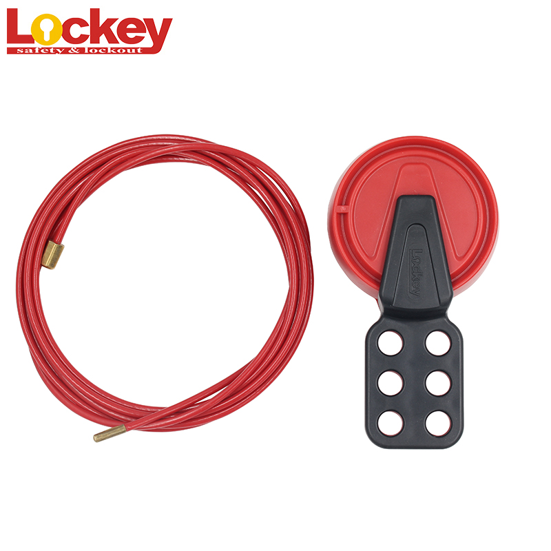 Dia. 4.3mm Adjustable Nylon Universal Loto Cable Lockout Lock Device CB21