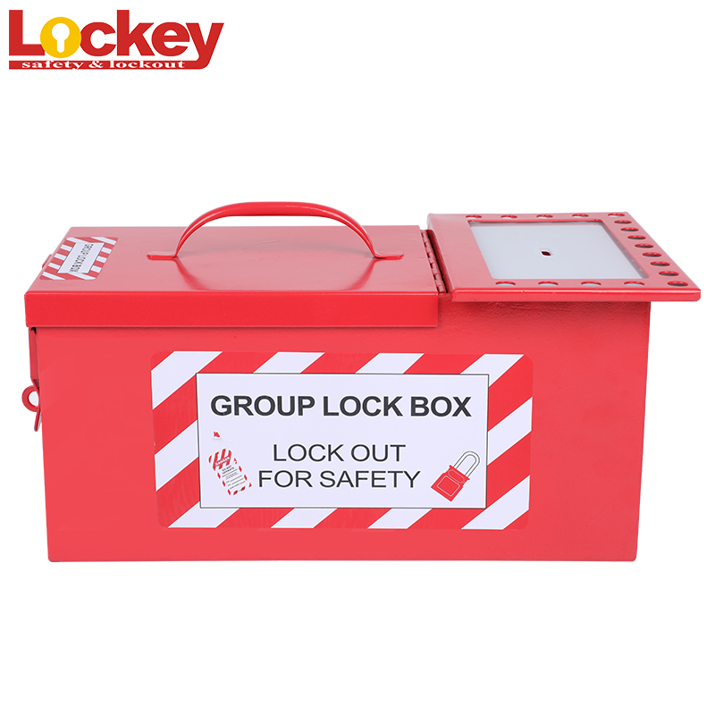 Portable Group Lock Steel Box Plate Safety Lockout Box LK06