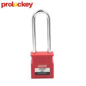 76mm Wide Type Brass Cylinder Steel Safety Padlock Lockout With Master Key WCP76S