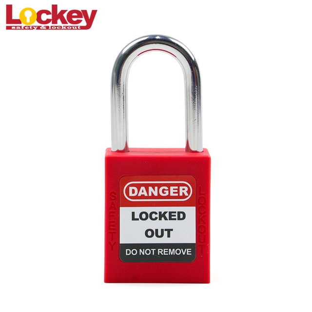 Red 38mm Steel Shackle Safety Padlock P38S