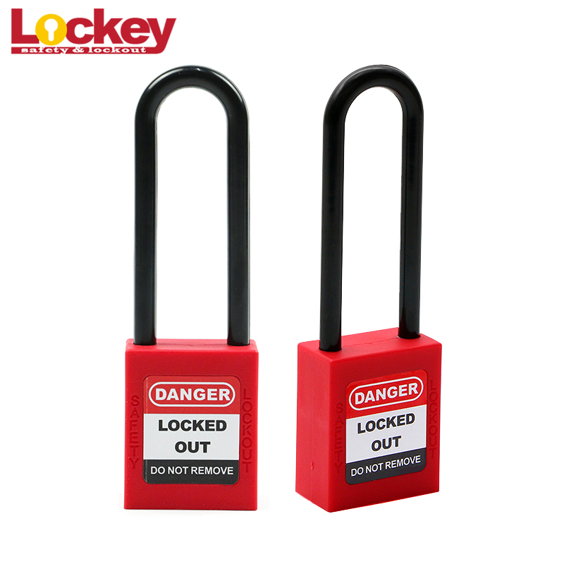 Lockout Tagout 76mm Long Plastic Shackle Safety Padlock P76P