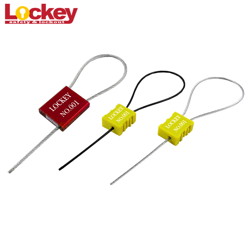 Safety Locks Logo Metal Car Wire Steel Cable ABS Body Seals Lockout CS02-1.8S-256 