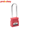 76mm Wide Type Brass Cylinder Steel Safety Padlock Lockout With Master Key WCP76S