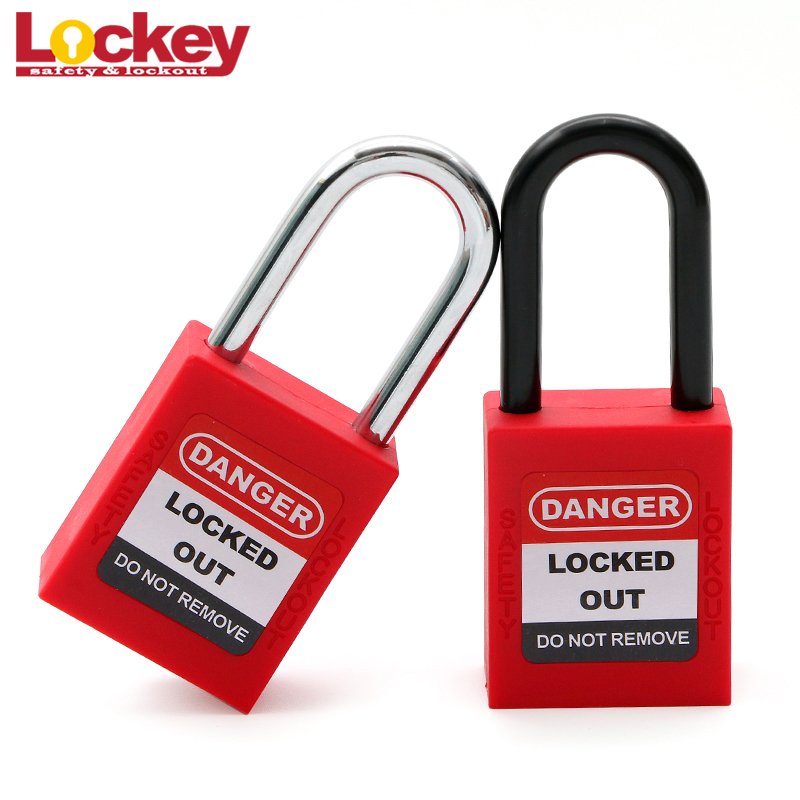 Red 38mm Steel Shackle Safety Padlock P38S