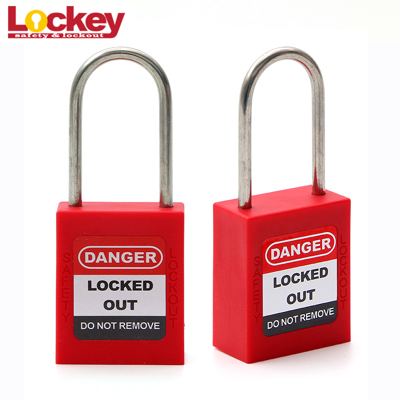 4mm Dia Shackle Stainless Steel ABS Safety Lockout Tagout Padlock ss Long Shackle P38SSD4