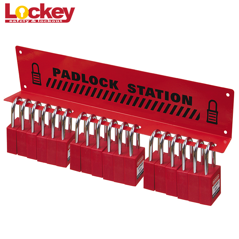 Heavy Duty Steel Safety Metal Board Lockout Station with 5 Locks Padlocks PLS01-04