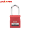 38mm Shackle Best Plastic Shackle Keyed alike Safety Padlock Lockout with Master Key WCP38P