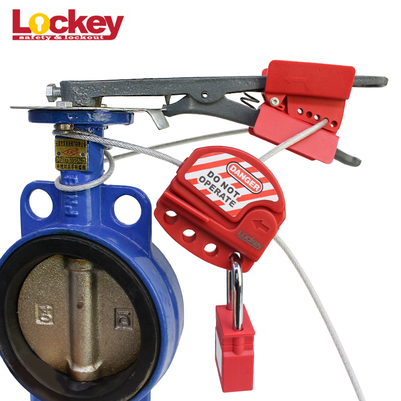 Industrial Adjustable Angle 15-36 Butterfly Valve Lockout with CB01 Cable BVL11