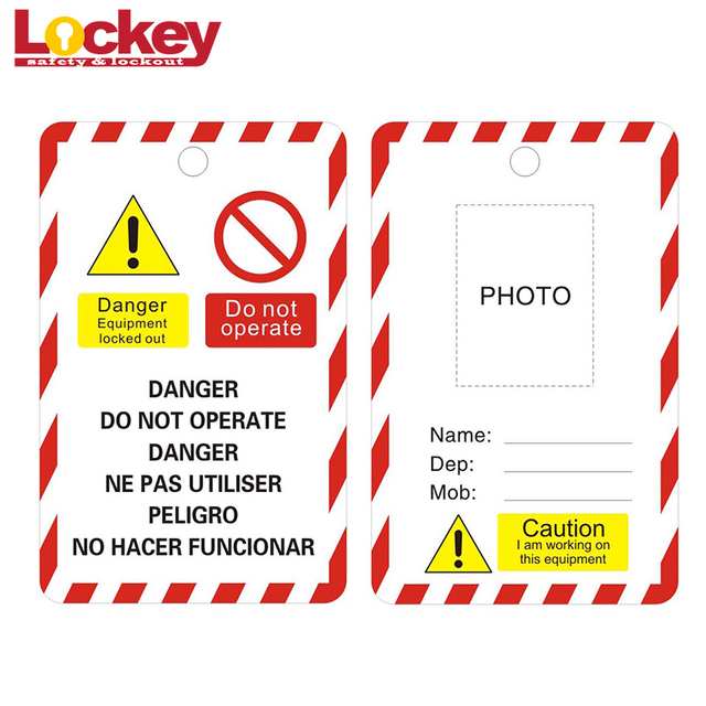 Plastic Sealed Safety Loto Scaffold Tag Labels LT11