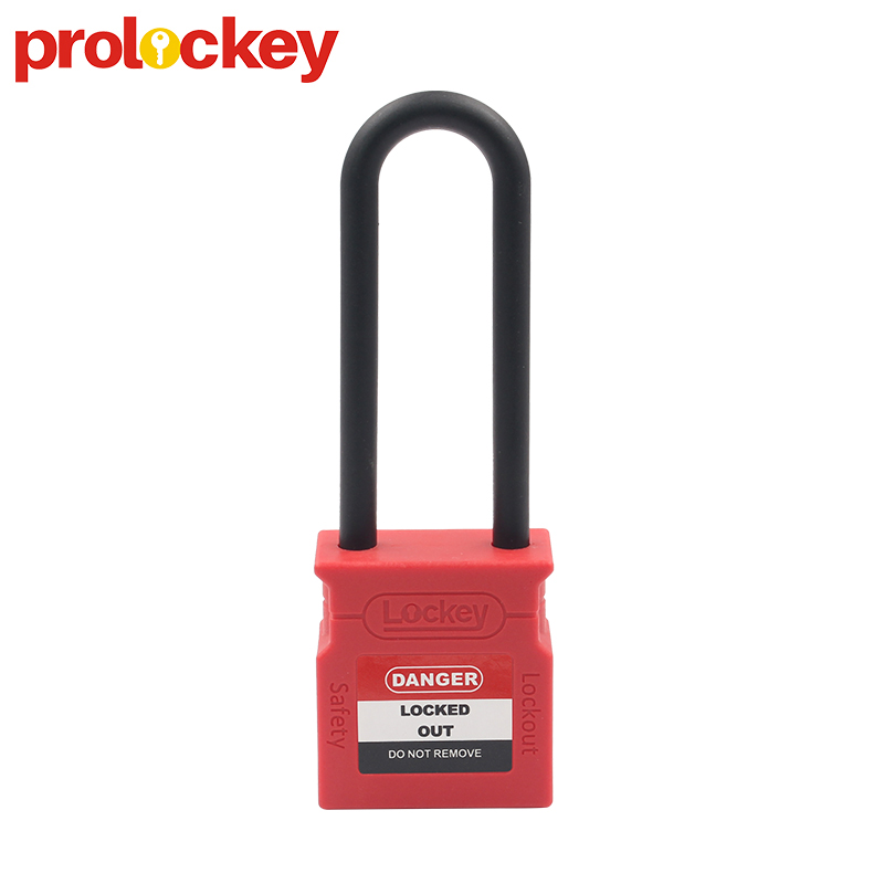 76mm Wide Type Brass Cylinder Steel Safety Padlock Lockout With Master Key WCP76S