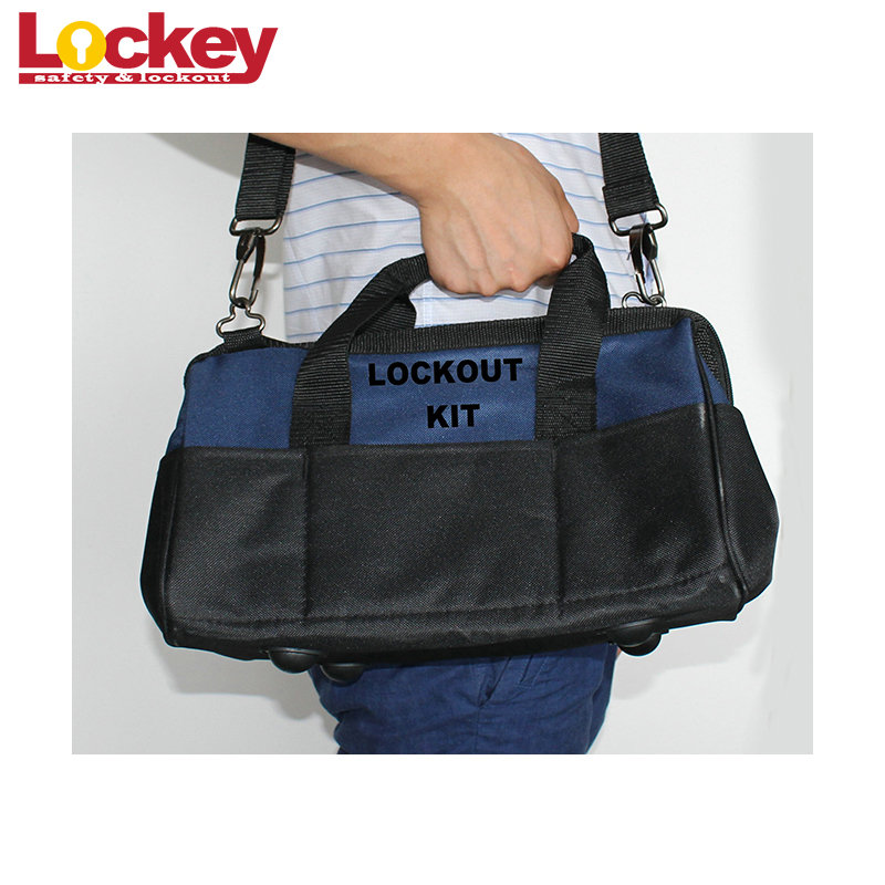 Wholesale Custom Big Size Durable Blue Black Safety Portable Lockout Tool Bag LB02 LB03