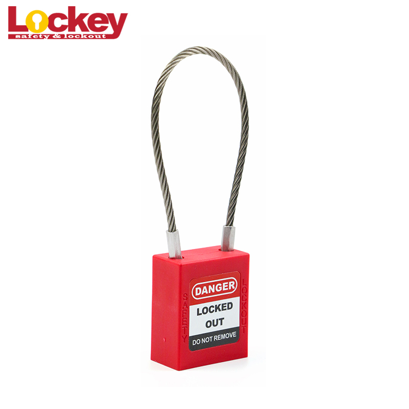 Security Cable Lock 175mm Length Steel Cable Shackle Safety Padlock with Wire PC175D1.5