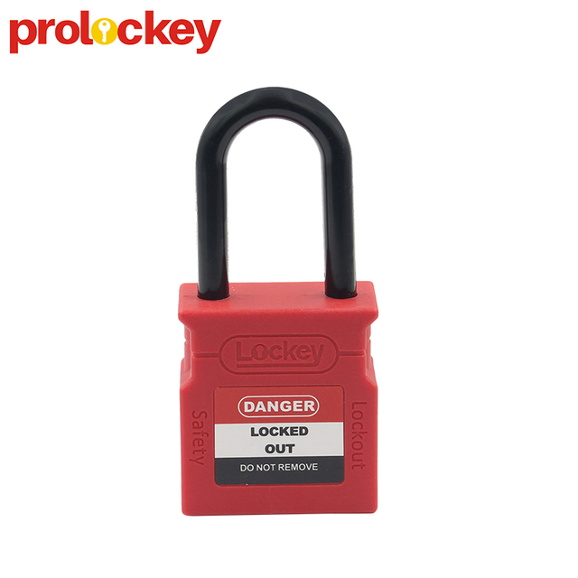 38mm Shackle Best Plastic Shackle Keyed alike Safety Padlock Lockout with Master Key WCP38P