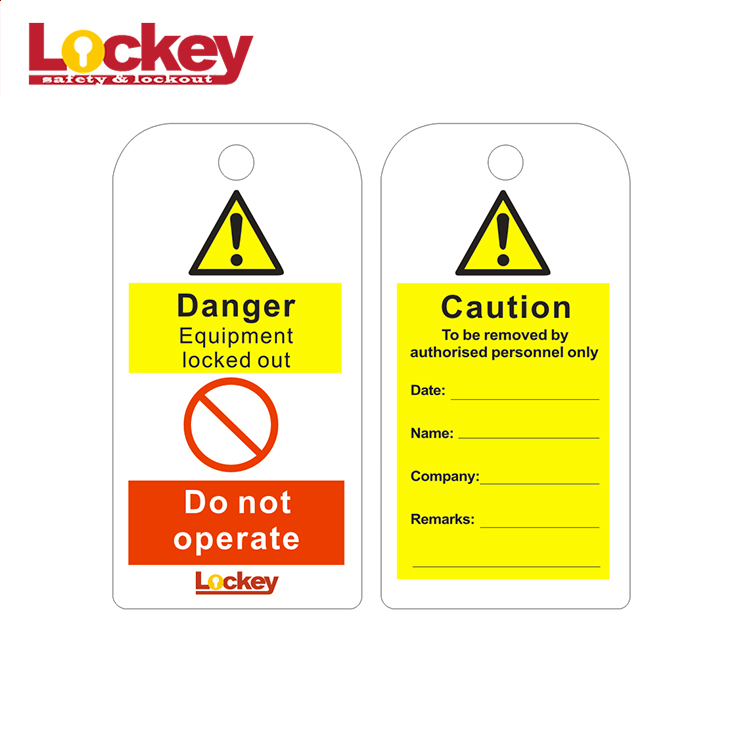 Safety Warning Tag Customized PVC Plastic Lockout Tags Safety Lockout Tagout LT01