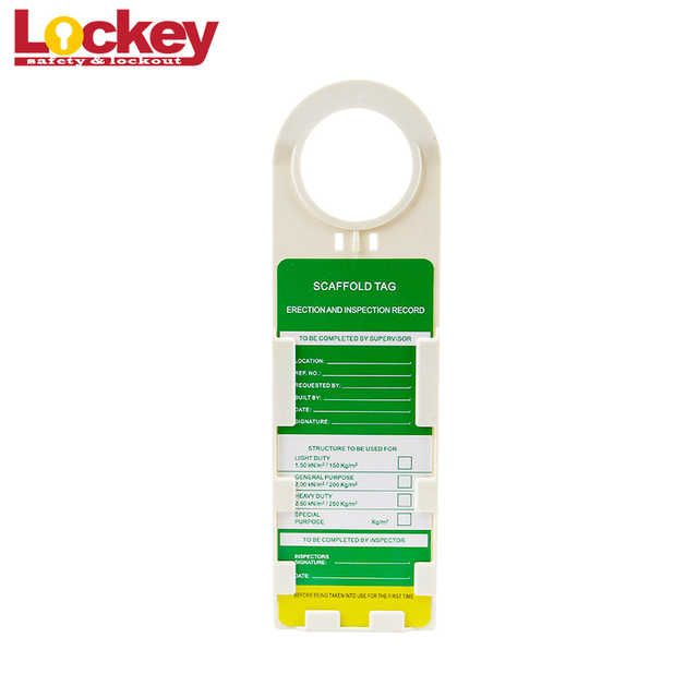 Custom LOTO Lockout Tagout Equipment PVC Scaffold Safety Tag Locks Lockout Labels SLT01