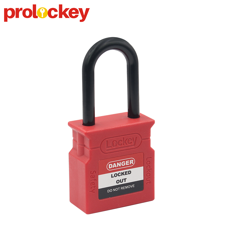 38mm Shackle Best Plastic Shackle Keyed alike Safety Padlock Lockout with Master Key WCP38P