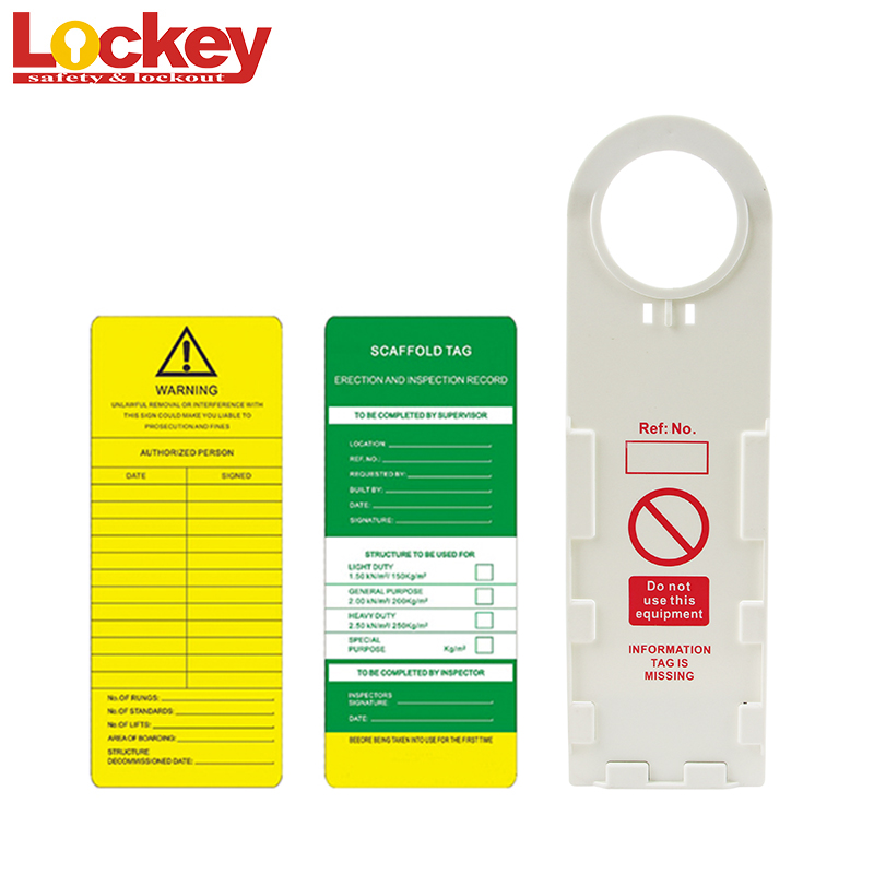 Custom LOTO Lockout Tagout Equipment PVC Scaffold Safety Tag Locks Lockout Labels SLT01