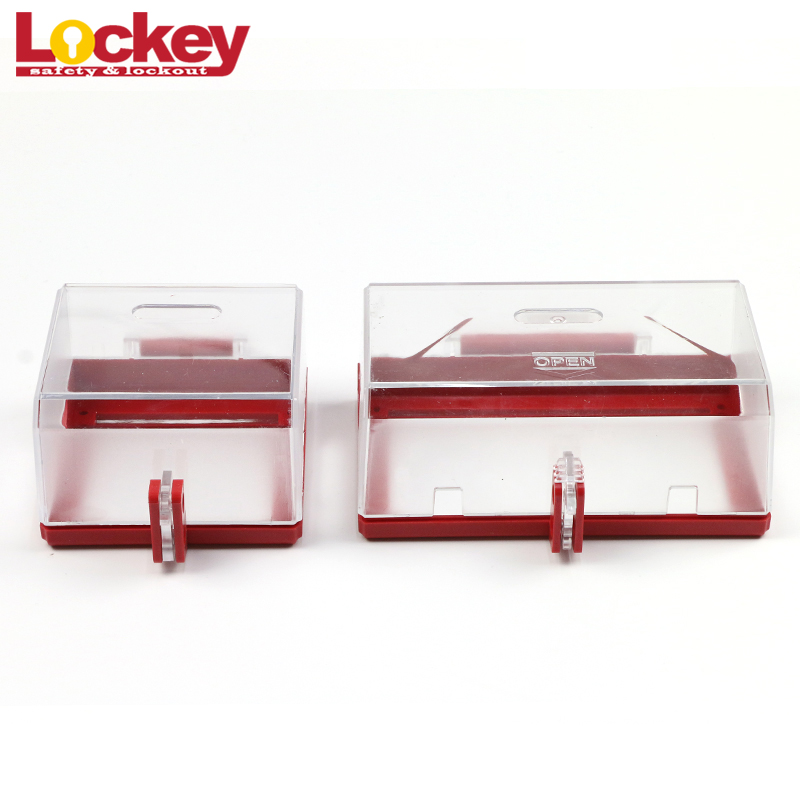 OEM Good Price Transparent PC Industrial Electrical Wall Switch Button Lockout Device Red WSL02