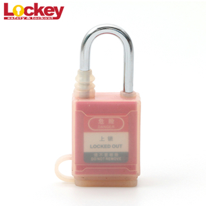 Factory Industrial 38mm Steel Shackle Transparent Dustproof Rubber Cover Safety Padlock P38SR2